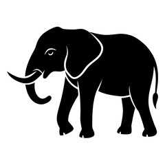 Elephant silhouette vector art illustration design