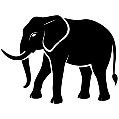 Elephant silhouette vector art illustration design
