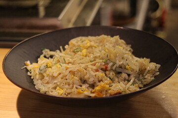 Yakimeshi (Japanese fried rice) in Kyoto, Japan