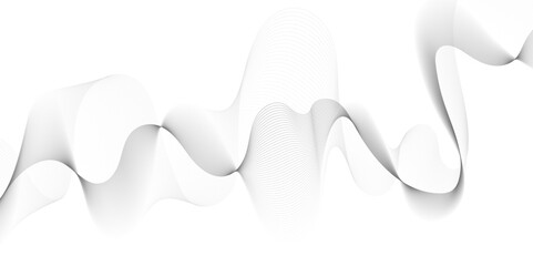 Abstract gray wavy lines Digital frequency track equalizer background. Curved wave smooth stripe seamless pattern. Wave lines created using blend tool. graphic design template banner business wave.