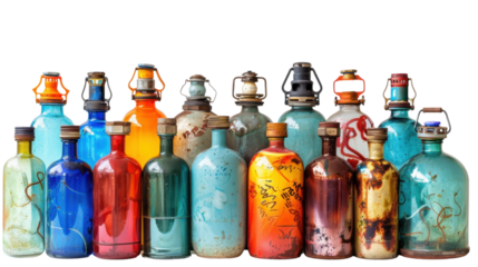 Gas tank LPG bottles on transparent background 