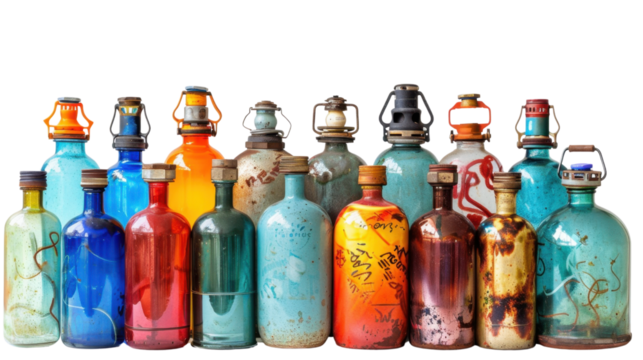 Gas tank LPG bottles on transparent background 