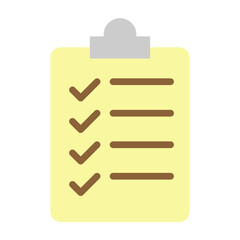 Clipboard with checkmark Vector Flat Icon Design