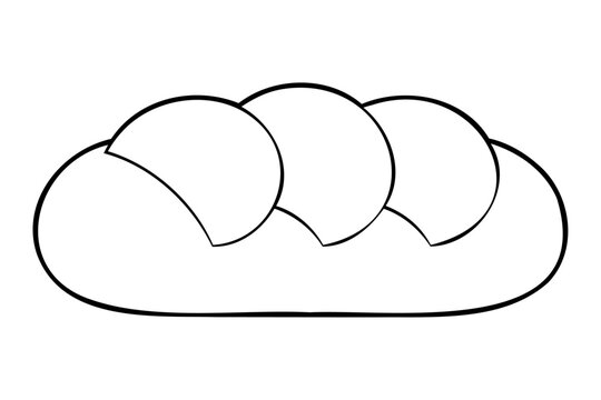 recommend clip art: An outline bread design on white background