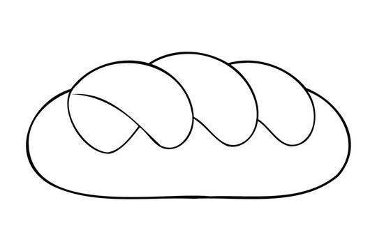 recommend clip art: An outline bread design on a white background