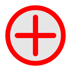 Plus sign Vector Flat Icon Design