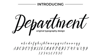 Department Font Stylish brush painted an uppercase vector letters, alphabet, typeface