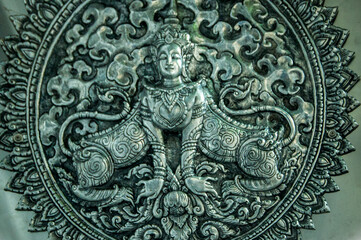 metal carving thai art sculpture 