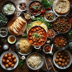 Diverse Mediterranean Feast