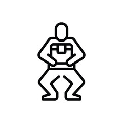 Black line icon for carry box