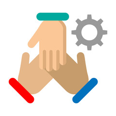 Cooperation Vector Flat Icon Design
