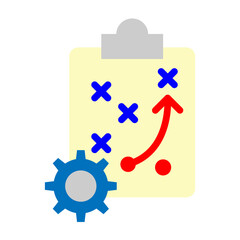 Strategic Planning Vector Flat Icon Design