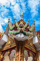 church temple thai beautiful day