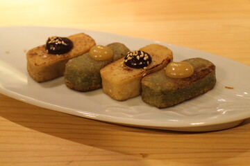 Japanese cuisine : Namafu (wheat gluten) dengaku in Kyoto, Japan