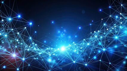 Fototapeta premium Abstract background with glowing technology particles and lines , technology, particles, lines, abstract, futuristic, digital