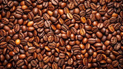 Fototapeta premium Dynamic coffee beans background with varying shades and textures , coffee, beans, dynamic, background, texture, aroma, caffeine
