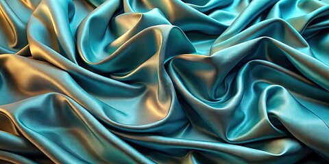 Obraz premium Realistic cloth simulation wallpaper design with flowing fabric folds and wrinkles , fabric, simulation, texture,wallpaper