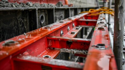 Fototapeta premium red fire escape