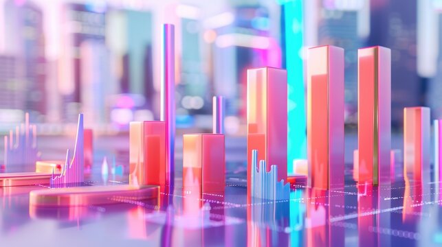 Financial consulting represented with abstract 3D elements - Powered by Adobe