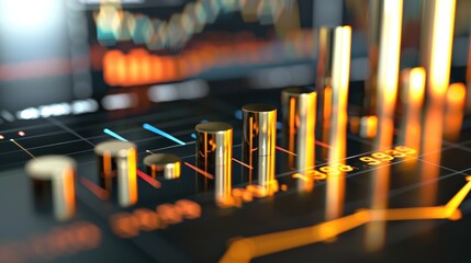 Financial consulting represented with abstract 3D elements