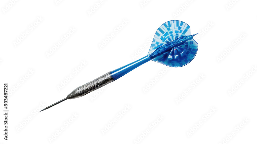 Poster blue dart arrow on transparent background