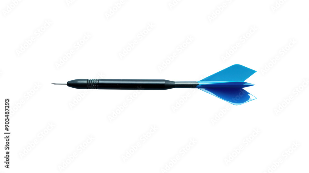 Poster blue dart arrow on transparent background