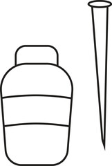 Vote Manual Line Icon, Outline Vector Symbol Illustration. Editable Stroke.