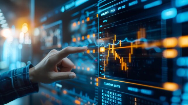 AI-driven software predicts financial market trends and economic breakthroughs.