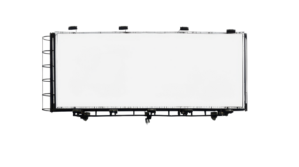 Blank billboard on transparent background 