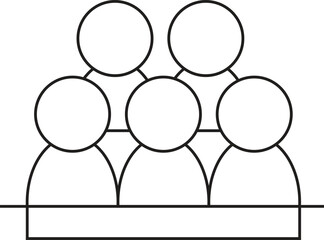 Vote Manual Line Icon, Outline Vector Symbol Illustration. Editable Stroke.