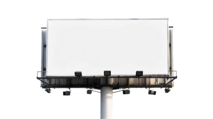 Blank billboard on transparent background 