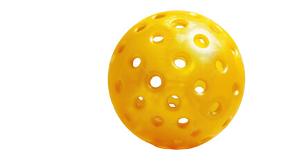 Fototapeta premium Yellow pickleball on transparent background 