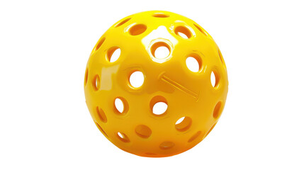 Obraz premium Yellow pickleball on transparent background 