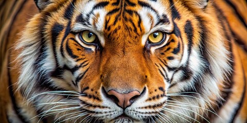 Close-up shot of a tiger's face with intense, piercing eyes , tiger, close-up, wildlife, predator, fierce, stare