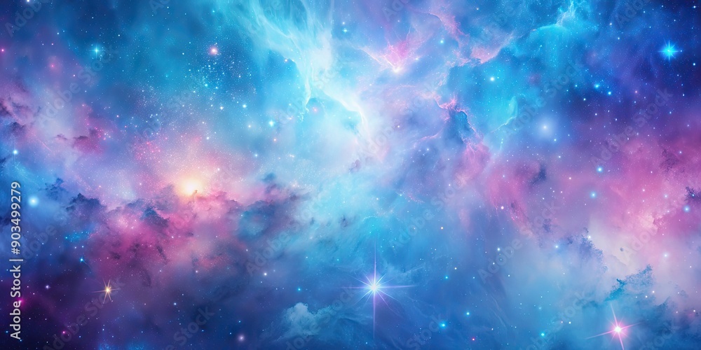 Wall mural abstract pastel blue pink galaxy nebula background, galaxy, nebula, abstract, pastel, blue, pink, sp