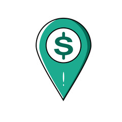 location piin money business financial investing vector