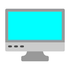 Monitor Screen Vector Flat Icon Design