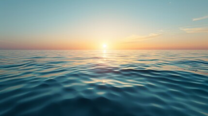 Obraz premium Peaceful Ocean Waves at Sunset