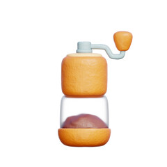 Coffee Grinder, Coffee shop and barista, 3D rendering.