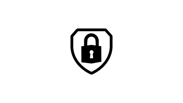 Lock icon Cyber ​​security lock technology privacy concept.