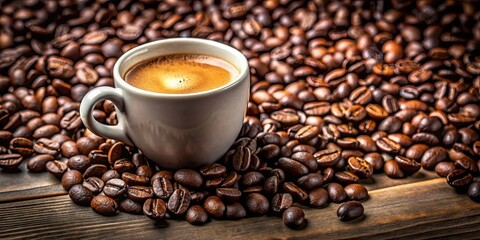 Fototapeta premium Rich and smooth espresso made with 100% Arabica beans, perfect for starting your day , espresso, coffee, drink, morning