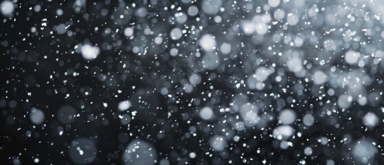 Fototapeta premium Overlay of screen snow, on black background, Generative AI