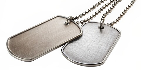 Soldier dog tags for identification on a metal chain, dog tags, military, soldier, identification, army, war, veteran