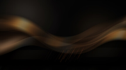 Obraz premium Abstract background with dark brown and gold waves.