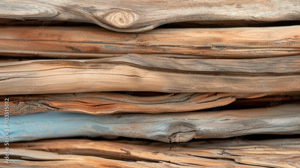 Poster weathered driftwood with a mix of textures and colors creating a rustic and natural wooden texture b