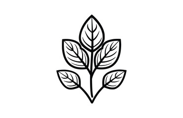 Leaves icon isolated on white background. Beautiful Leaves icon.