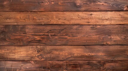 Obraz premium Rustic wooden planks with rich grain patterns creating a nature inspired textured background for various design decor and commercial uses The deep earthy tones and organic textures convey a warm