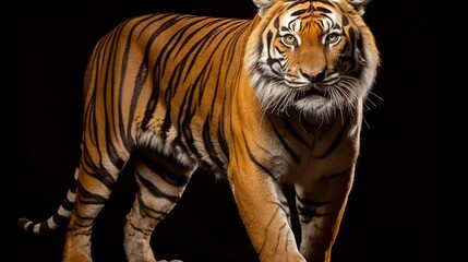 Fototapeta premium tiger on black