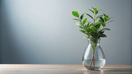 Elegant glass vase showcasing a vibrant thriving plant, home decor, interior design, houseplant, elegance, beauty, greenery