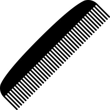 recommend clip art: Comb silhouette icon. Hair comb and hair brush.